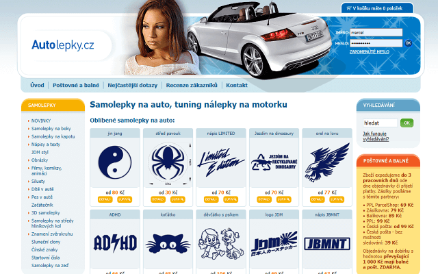 Samolepky na auto