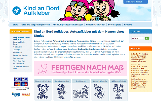 Kind an Bord Aufkleber