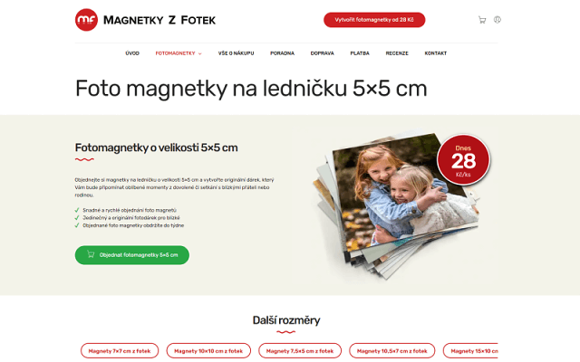 Magnety na lednici z fotek