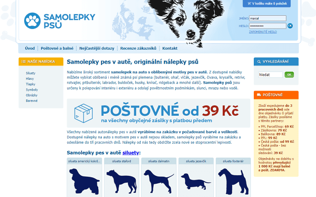 Samolepky psů